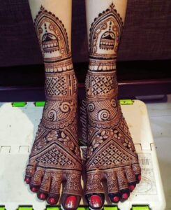 Leg Mehandi Design