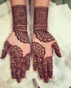 Bridal Front Hand Mehndi Designs