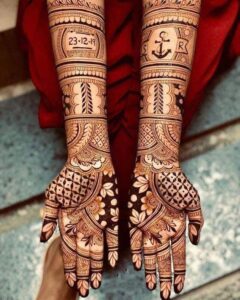 Bridal Front Hand Mehndi Designs