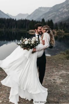 romantic wedding couple poses