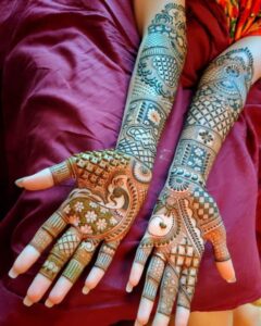 Bridal Front Hand Mehndi Design