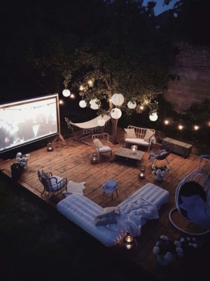 Movie night terrace decoration