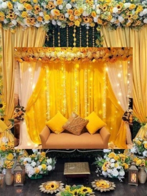 Mehndi Ceremony Stage Decorations